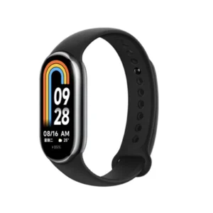 Xiaomi Mi Band 8 — product image (retailer/manufacturer source) Xiaomi Mi Band 8 fitness band showing pill-shaped AMOLED display with colorful watchface.