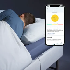 Bedside sleep monitor tracking breathing patterns and sleep apnea risk without body contact